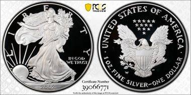 2002-W $1 Silver Eagle PR69DCAM