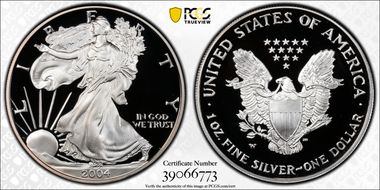2004-W $1 Silver Eagle PR70DCAM