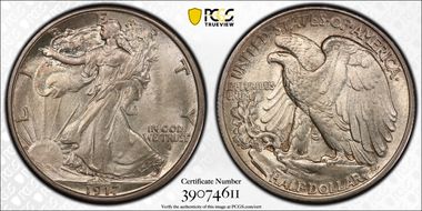 1917-S 50C Obverse MS65