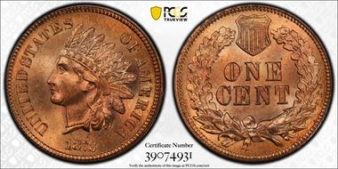 1873 1C Closed 3 MS66+ RD