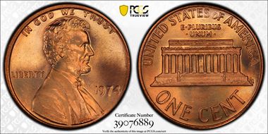 1974 1C MS67+ RD