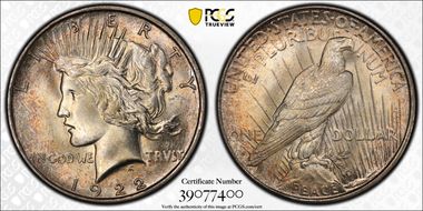 1922-D $1 MS65+