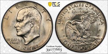 1974-D $1 MS66+