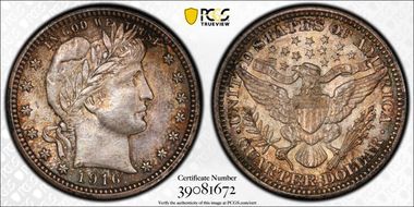 1916 25C Barber MS66