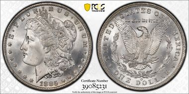 1885-O $1 MS67+