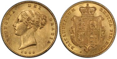 1849 1/2 Sov S-3859 MS62