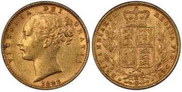 1883-M Sov S-3854A Shield AU58+