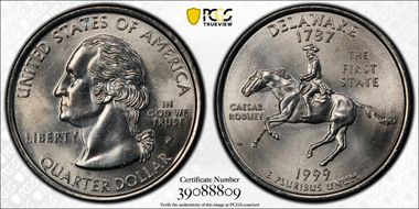 1999-P 25C Delaware MS65