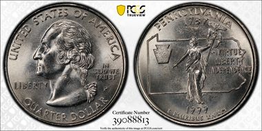 1999-P 25C Pennsylvania MS65