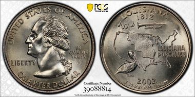 2002-P 25C Louisiana MS67