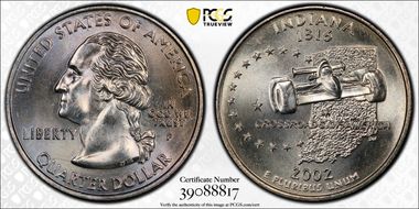 2002-P 25C Indiana MS66