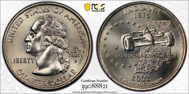 2002-P 25C Indiana MS66