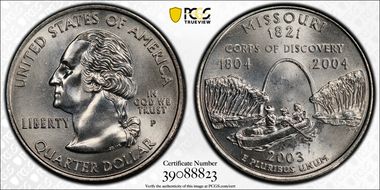 2003-P 25C Missouri MS67