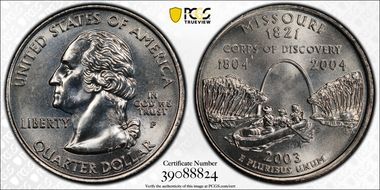 2003-P 25C Missouri MS66