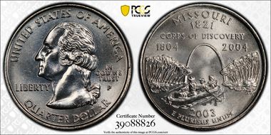 2003-P 25C Missouri MS66