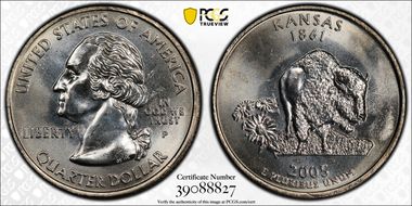 2005-P 25C Kansas MS65