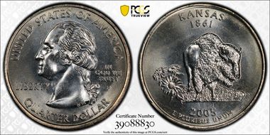2005-P 25C Kansas MS66