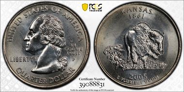 2005-P 25C Kansas MS66