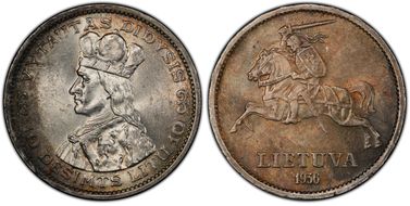 1936 10 Litu KM-83 Mare Variety MS62