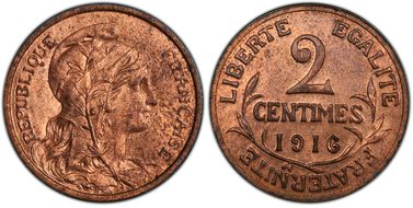 1916 2C Gad-107 MS64RB