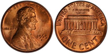 1969-D 1C MS64RD