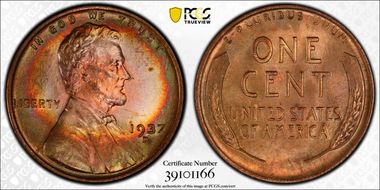 1937-D 1C MS66RB