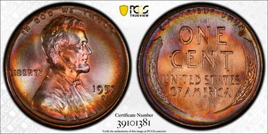 1955-S 1C MS66RB