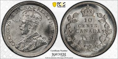 1936 10C MS64