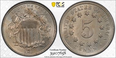 1868 5C MS64