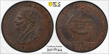 1794 Tk 1/2D DH-39 Somersetshire, Bath AU58BN