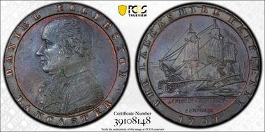 1794 Tk 1/2D DH-57 Lancashire, Lancaster MS64BN