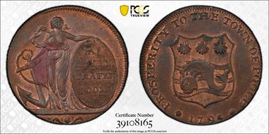 1795 Tk 1/2D DH-6 Dorsetshire, Poole MS62BN