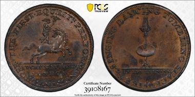 (c.1790) Tk 1/2D DH-362a Middlesex, Lyceum AU58BN