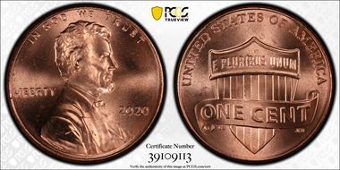 2020 1C Shield Early Find MS66RD