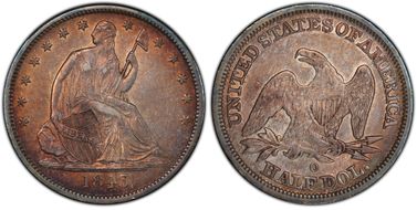 1843-O 50C WB-14 Large O RPM AU55