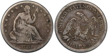 1861-S 50C WB-8 Large S VG10