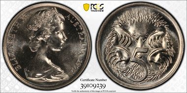 1972 5C Low Echidna MS68