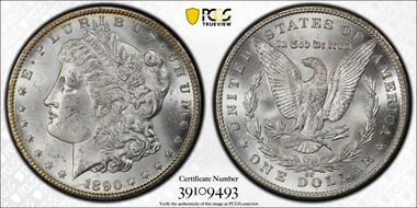 1890-CC $1 MS62+