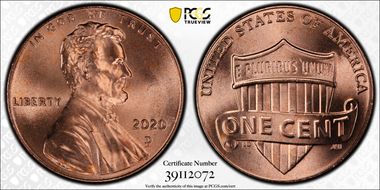 2020-D 1C Shield Early Find MS67RD