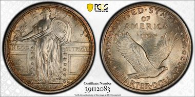 1917-D 25C Type 1 MS65FH