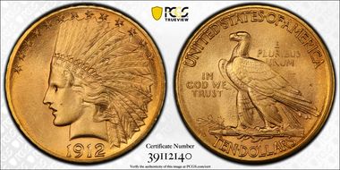 1912-S $10 MS65