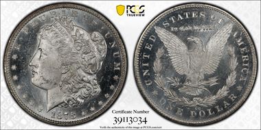 1878-CC $1 MS62DMPL