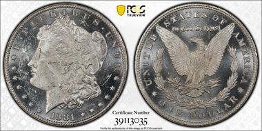 1881-CC $1 MS62DMPL