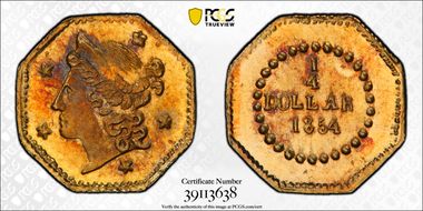 1854 G25C BG-105 MS66PL