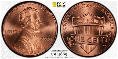 2020 1C Shield Early Find MS66RD