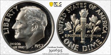 1957 10C PR68DCAM