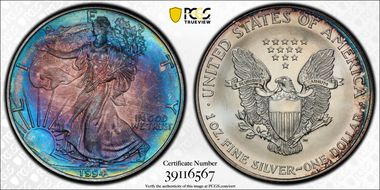 1994 $1 Silver Eagle MS66