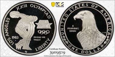 1983-S $1 Olympic PR68DCAM