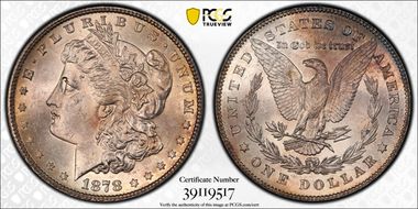 1878 7TF $1 Reverse of 1878 MS63