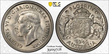 1942-S Florin KM-40  Ag MS64